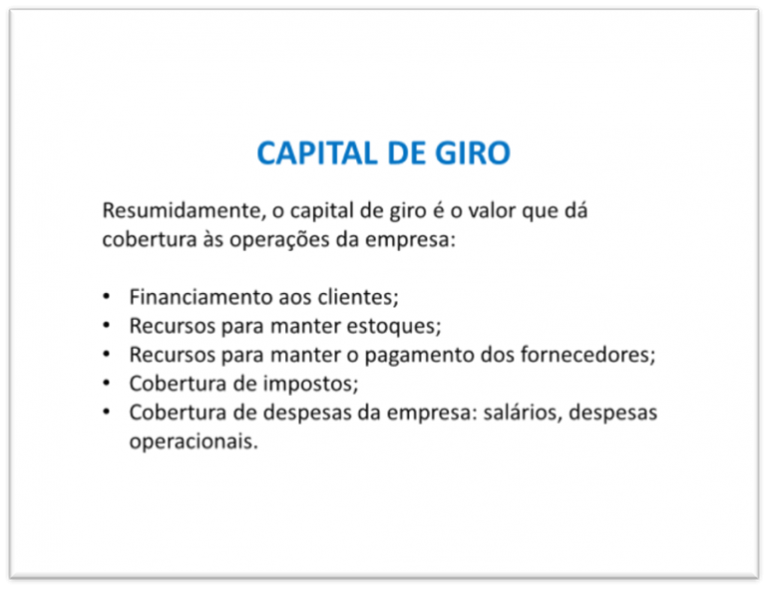 O Que é Capital De Giro E Por Que Você Precisa Dele 6012